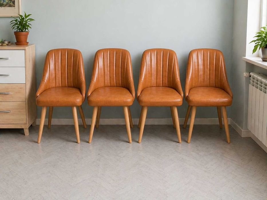 Masă dining + 4 scaune moderne – stare foarte bună – set complet
