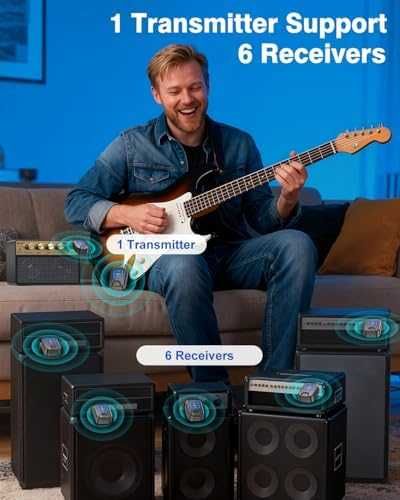 Нов Безжичен предавател и приемник за китара бас 5.8G 24bit с кутия