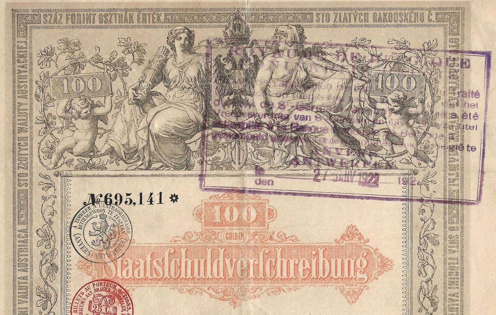 Super actiune veche titlu de valoare din anul 1868 secolul 19 Austro Ungaria inscriptionat si in limba romana ideal cadou