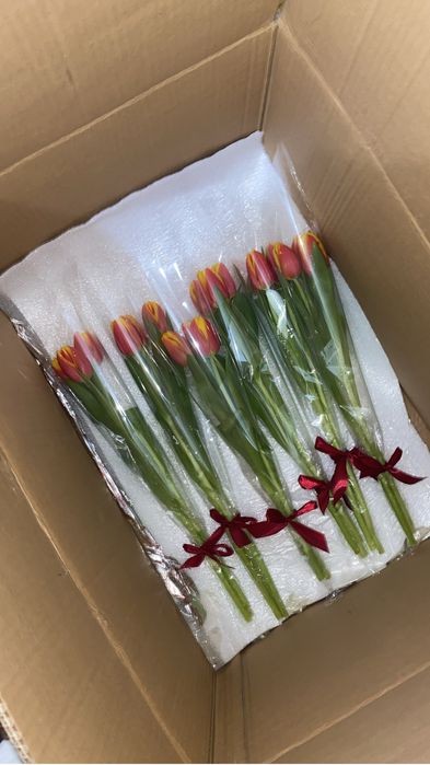 Тюльпаны по 650 с оформлением