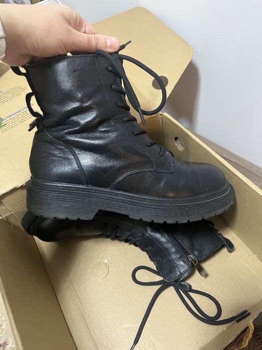 Берцы кожанные женские