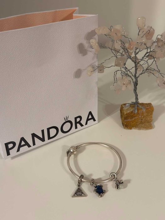 Гривна Pandora x Harry Poter твърда гривна "Златен снич", размер 17–19 см