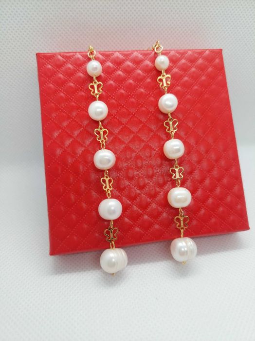 Висящи обеци с перли