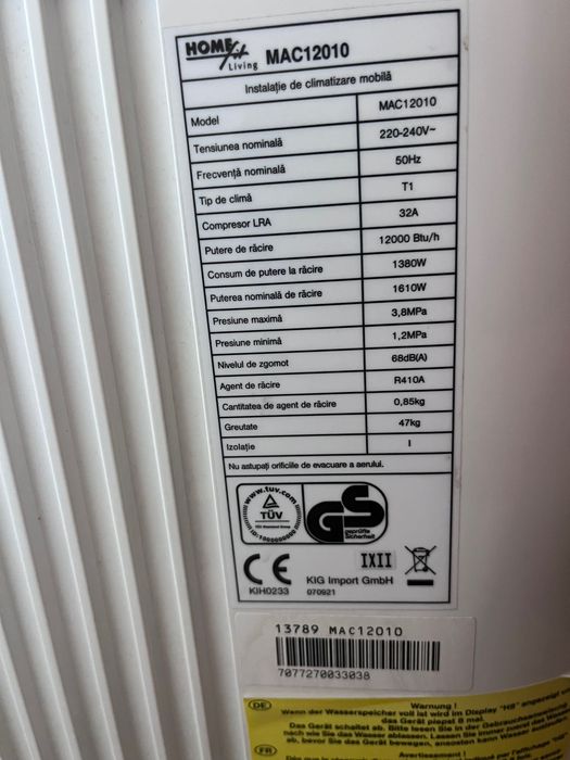 Aer condiționat portabil Alaska 12000 BTU