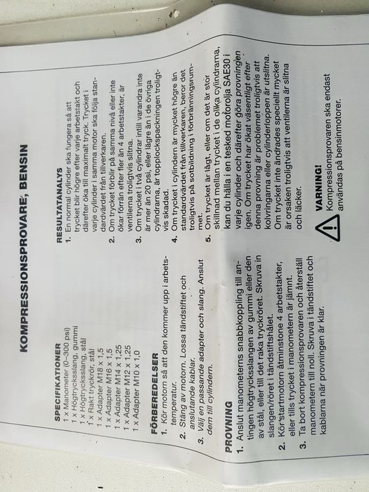 Trusa kompressionsprovare masurat compresie motor