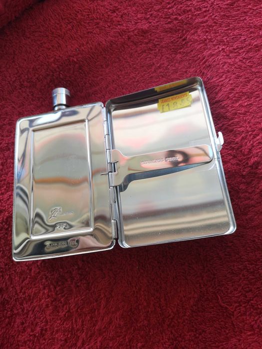 Sticla buzunar alcool inox + tabachera