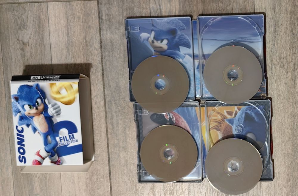 Steelbook Sonic the Hedgehog 1 2 3 4K Ultra HD Bluray Ariciul Sonic 4k