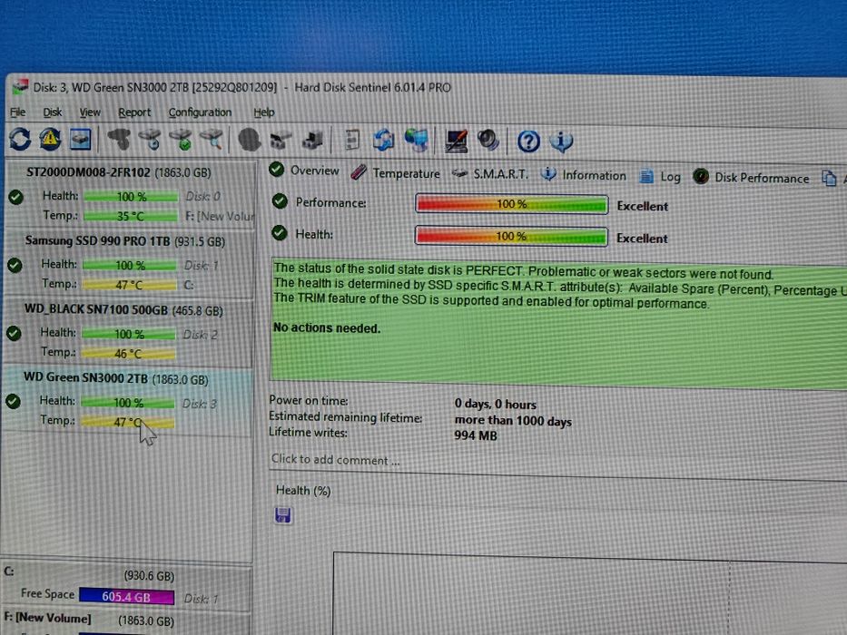 3 SSD - uri, 2 TB și 1 TB WD Green SN3000, 500 GB WD Black