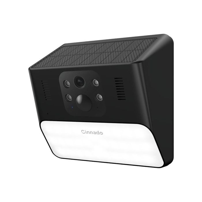 Cameră Supraveghere exterior 2K WiFi Solară, Baterie 5000 mAh, Cinnado