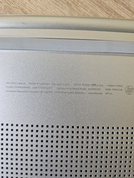 Laptop HP Envy 17 cg0001nn i7 1065G7, 16GB DDR4 SSD 512GB Nvidia MX330