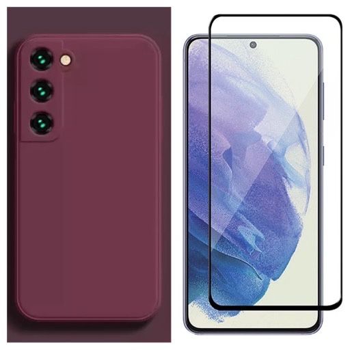 Husa Alcantara Case si Folie Sticla Samsung S25 S24 S23 S21 S20 FE