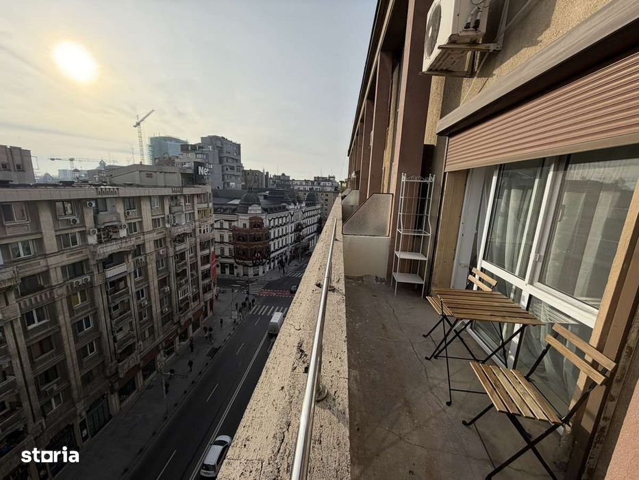 Calea Victoriei, apt 2 camere,mobilat,terasa,vedere superba,bloc solid