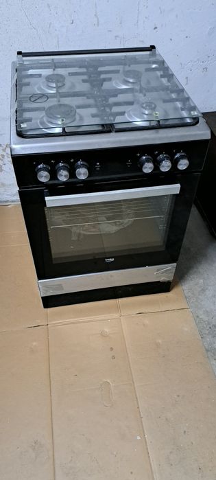 Aragaz BEKO FSM52330NAO, 4 arzatoare, Gaz + Electric, L 50 cm, Grill,