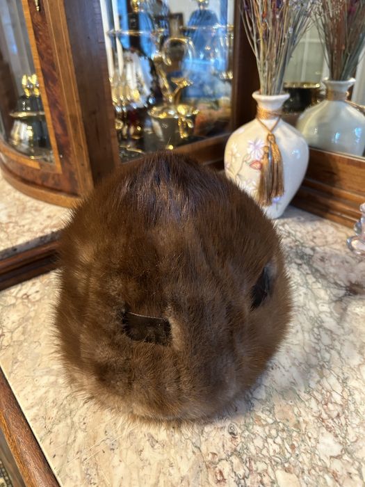 Caciula vizon coniac-caramel