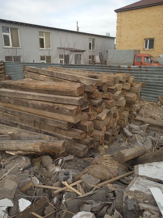 Шпалы б/у дом разобрали