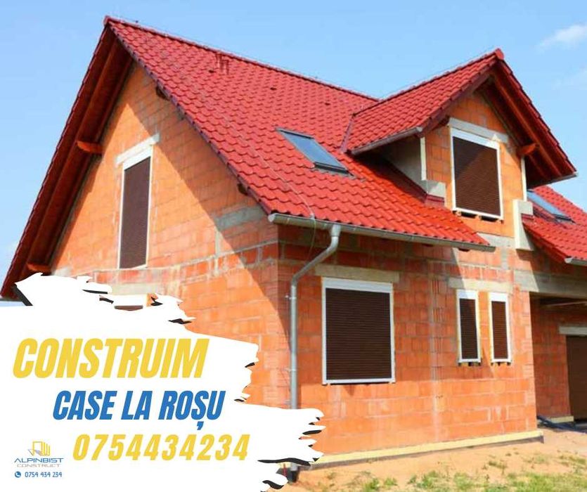 Construcție casă la roșu