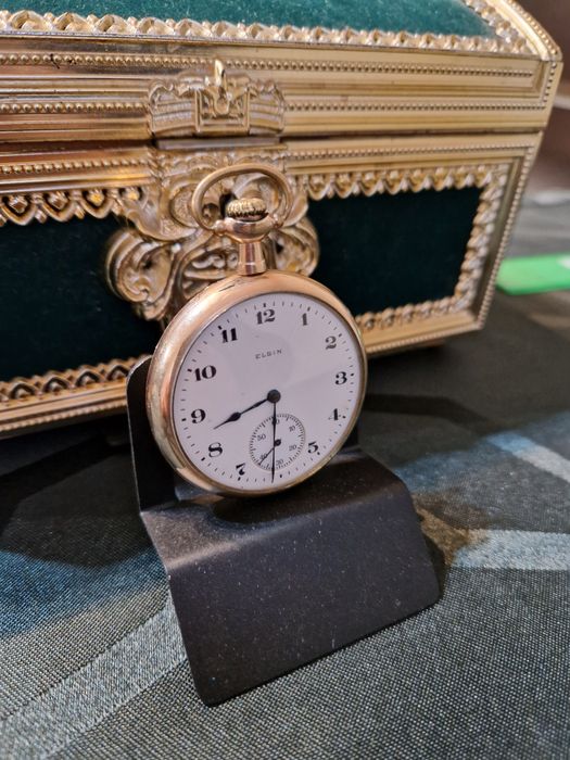 Страхотен антикварен американски джобен часовник ELGIN