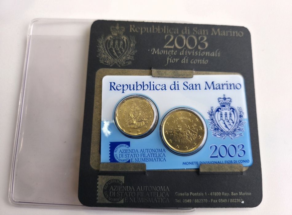 Сан Марино 20 и 50 цента 2003г.