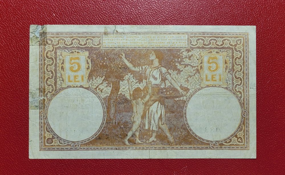 Bancnota 5 lei 1917 mai rara bani vechi