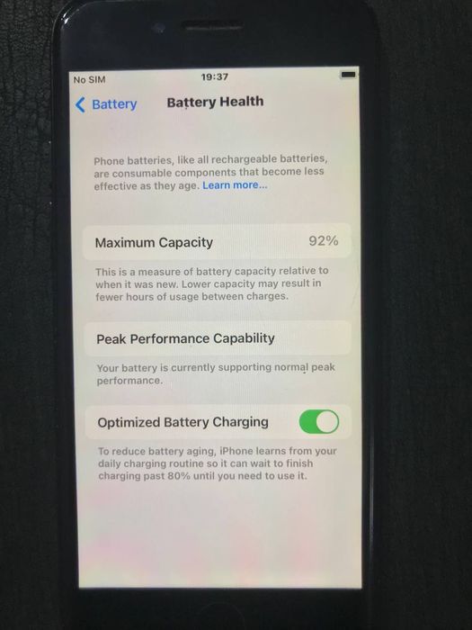 iPhone 7 xotirasi 128 yomkis 92