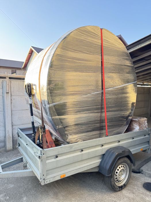 Ciubăr Premium din Fibră cu Hidromasaj, LED RGB – Izolat complet