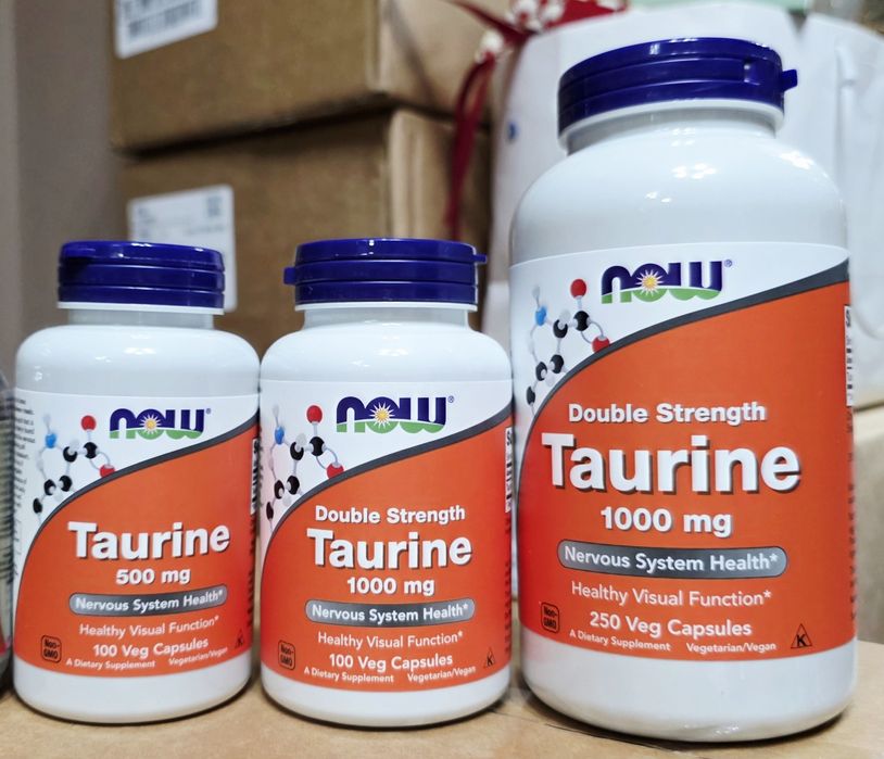 ДОСТАВКИ НЕТ Now таурин 500 и 1000мг Made in USA