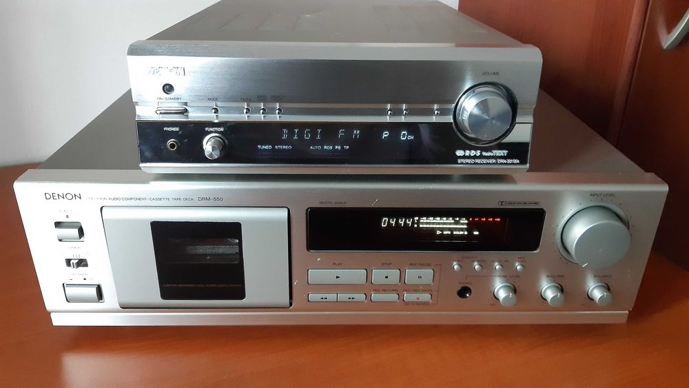 DENON deck DRM 550 si DENON receiver DRA 201SA