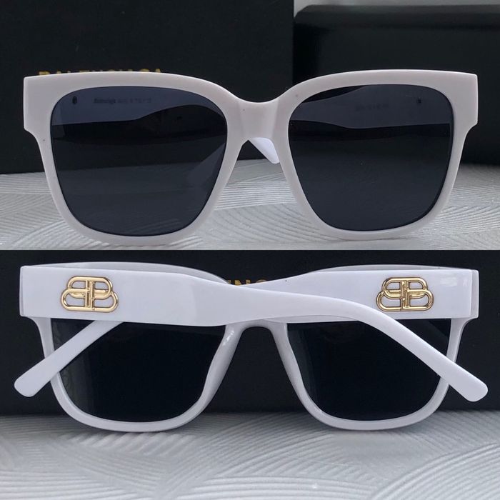 Бели дамски слънчеви очила котка