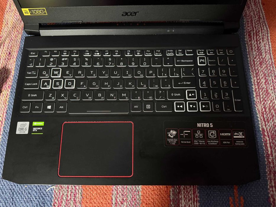 Игровой ноутбук, i5 10gen. GTX 1660ti - 6gb memory games