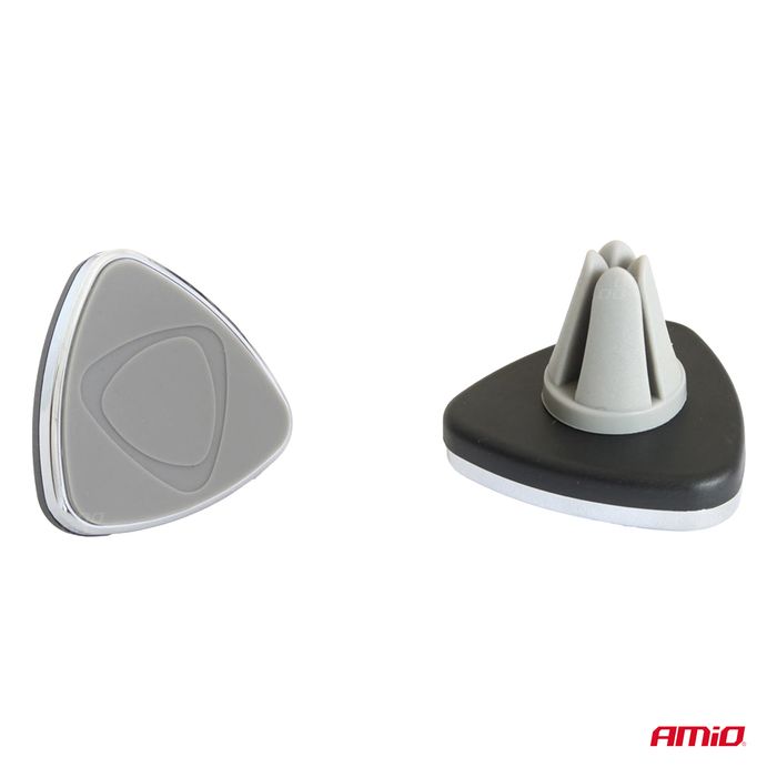 Suport magnetic telefon auto pentru grila de ventilatie Hold-01 AMiO, magnet puternic, pentru telefoane mari, dimensiuni 48x48mm