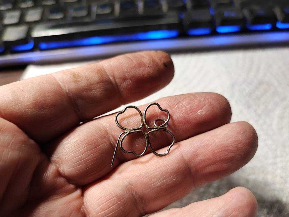 Pandativ vintage argint trifoias