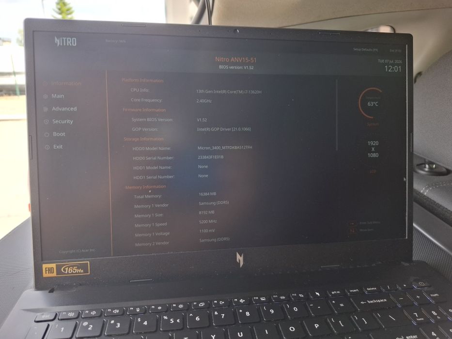Acer nitro V15 ТОП