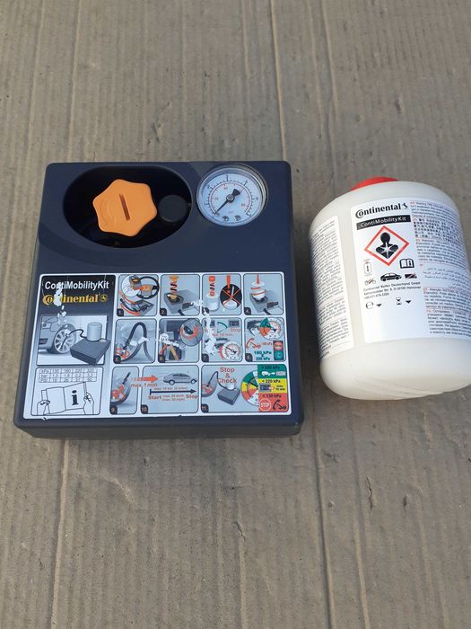 Compresor auto umflat roti + spuma,kit pana, marca CONTINENTAL
