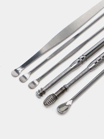 Набор для чистки ушей, 6 прибров в 1 комплекте (необычный цвет brown)