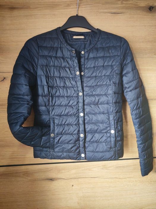 Олекотено черно яке Massimo Dutti