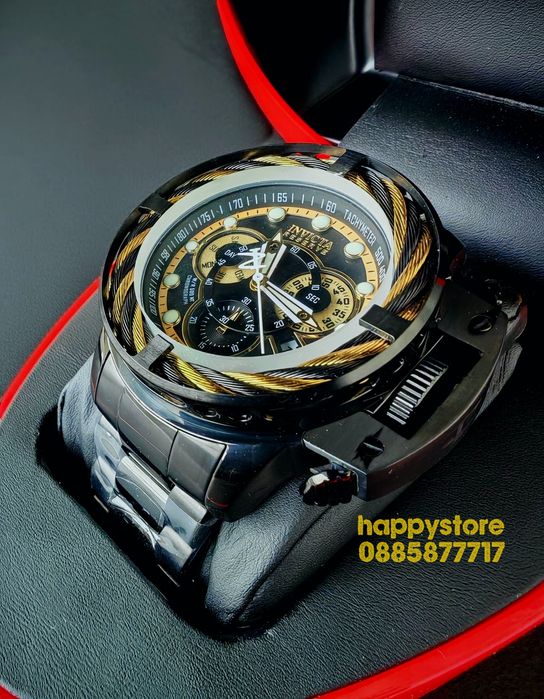 часовник INVICTA Reserve I-Force Chronograph Black 52 mm, Инвикта нов
