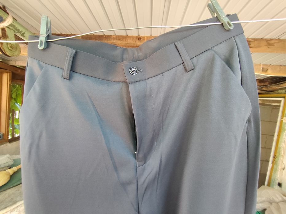 Pantaloni eleganți NOI, gri închis, mărimea L
