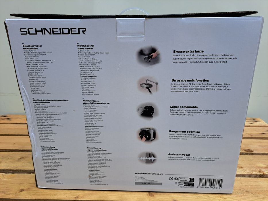 Aparat de curatat cu abur Schneider XL, 2000 W, 1.6 L Cod: SCVC04DEXL
