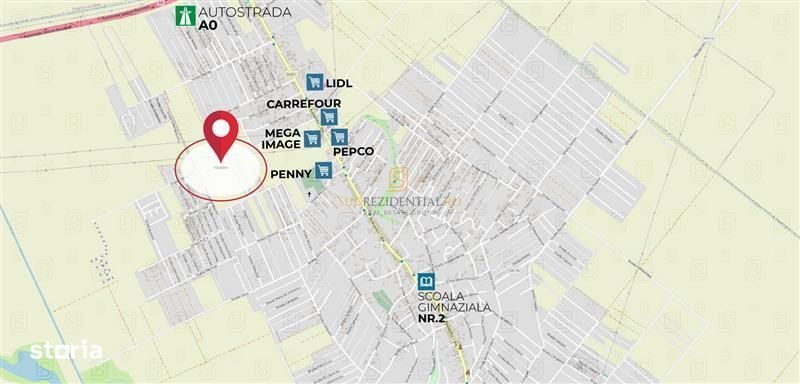 De vanzare teren intravilan, 1721 mp, deschidere ampla–Comuna Berceni