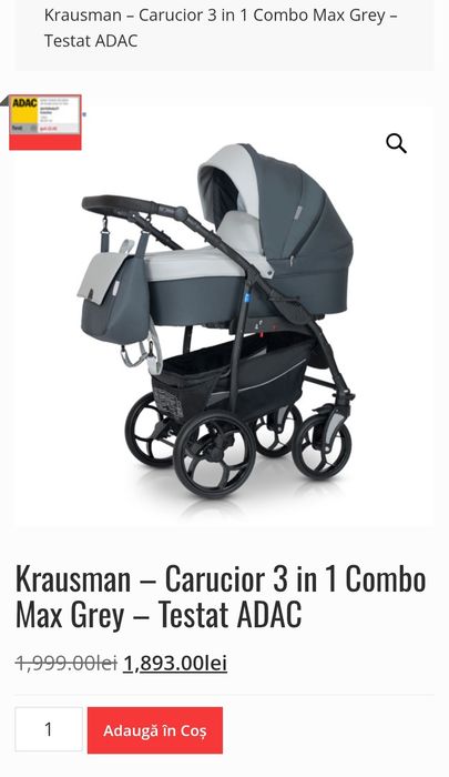 Cărucior Krausman 3 in 1