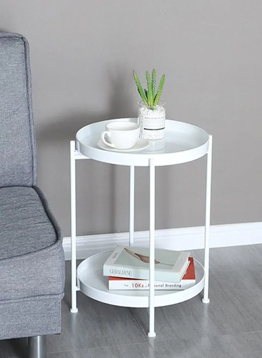 Легкий роскошный круглый журнальный столик