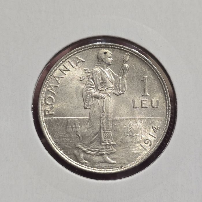 1 leu 1914 BUNC moneda