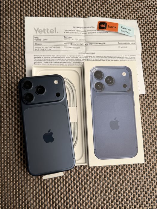 НОВ! *ЛИЗИНГ* iPhone 17 Pro 256Gb Deep Blue 36М ГАРАНЦИЯ