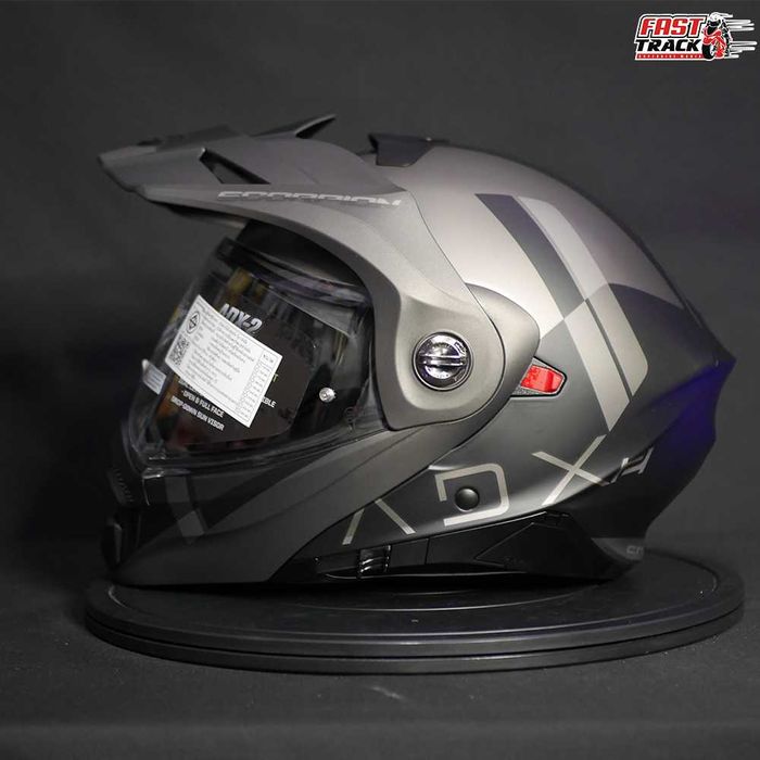 Отваряема Мото каска Scorpion ADX 2 Galane Matt Black Gray,очила NEW