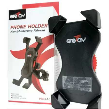 Стойка за телефон за мотоциклет, Grefay PB03-ES, черна