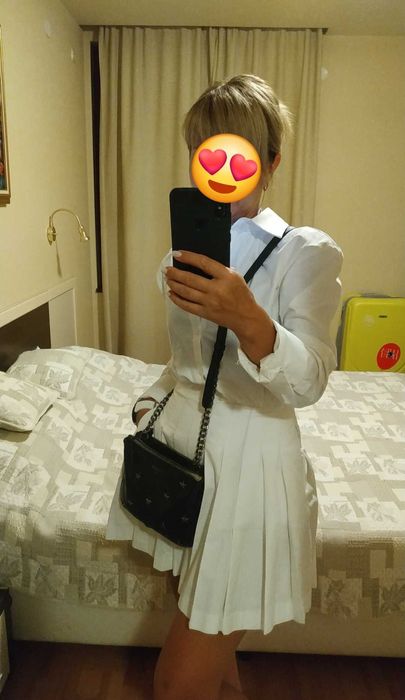 Бяла рокля Zara xs-s (34 -36). Нова