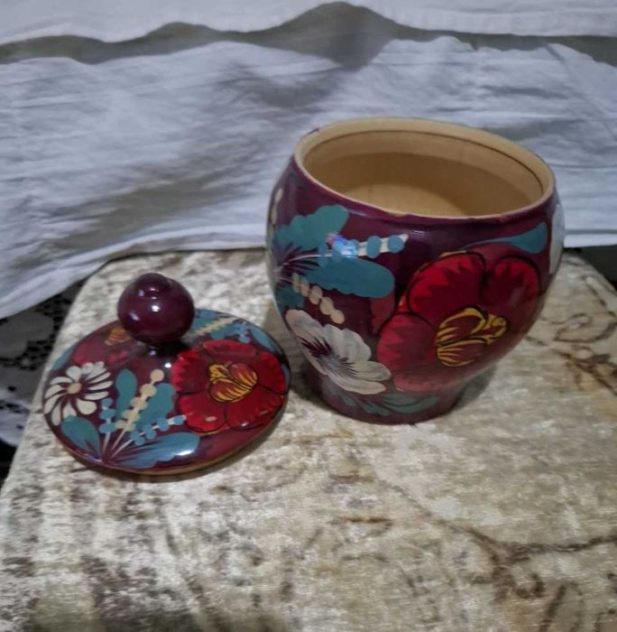 Кувшин деревянный Хохлома