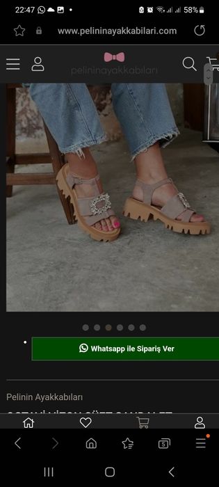 Сандали замша, женские