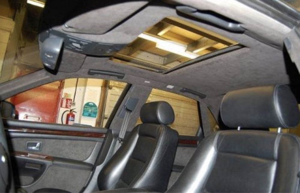 Перетяжка потолка автомобилья