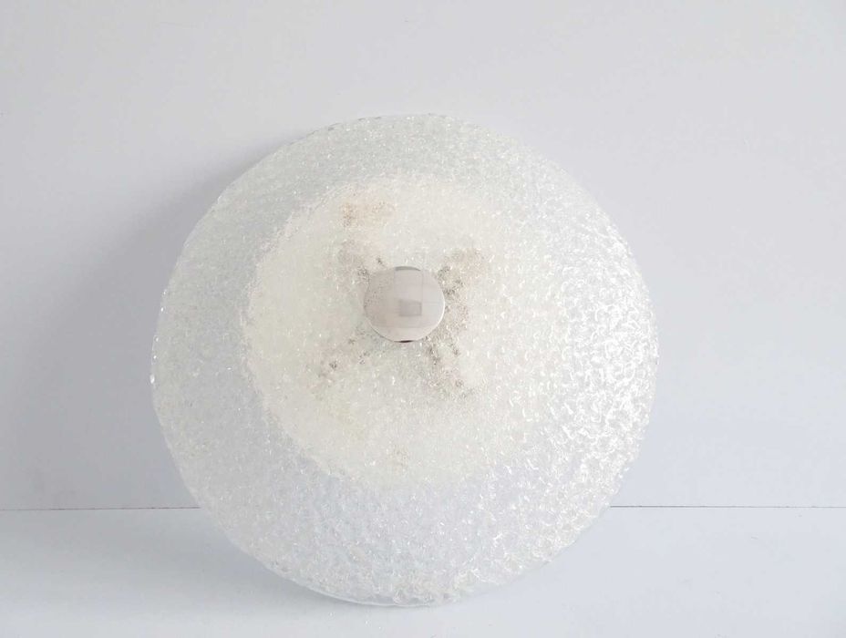 Plafoniera Honsel cristal ice glass design scandinav anii 1970